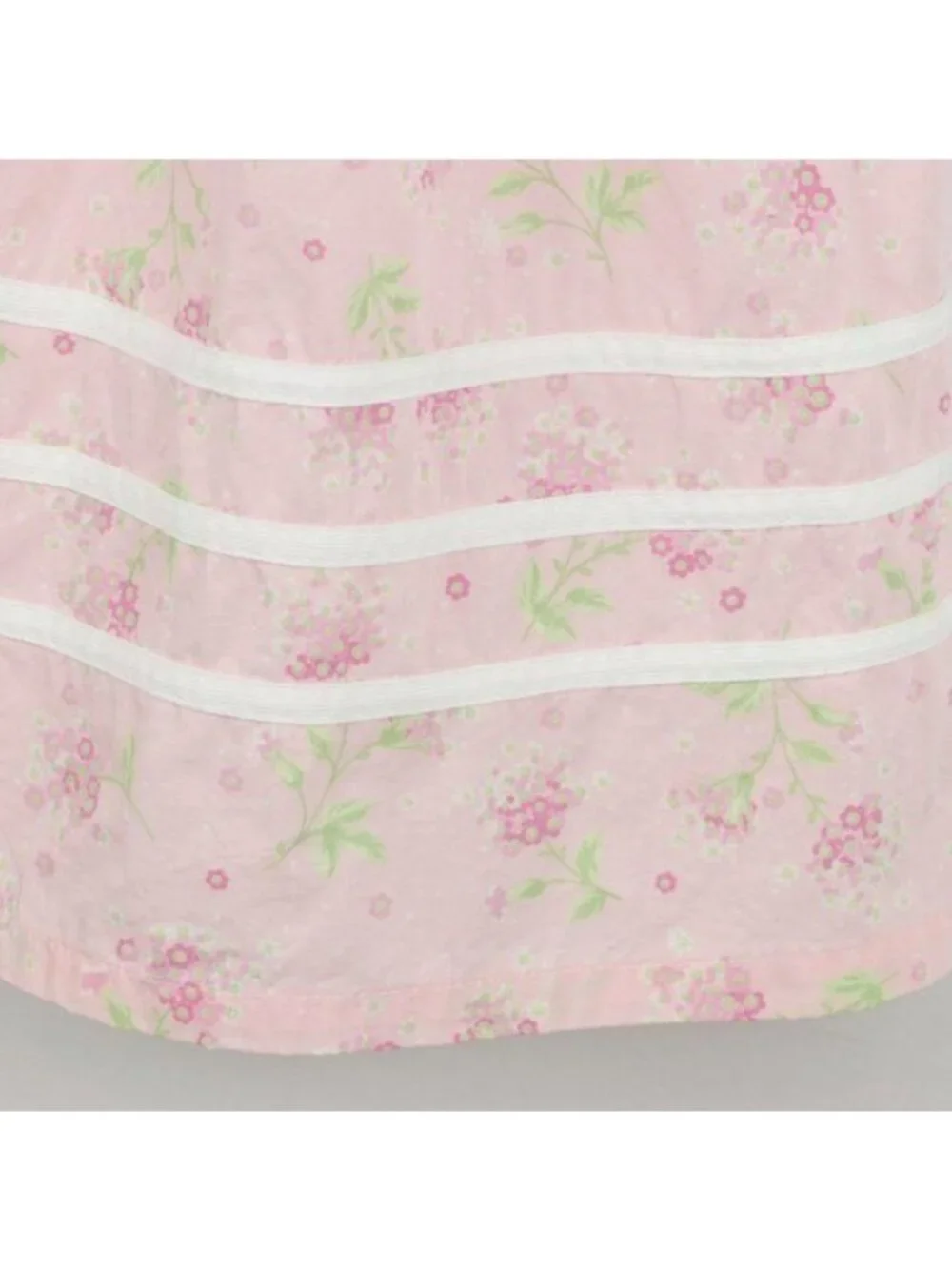 Baby Togs Vintage Girls Size 6X Pink Floral Woven Cotton Sleeveless Sun Dress